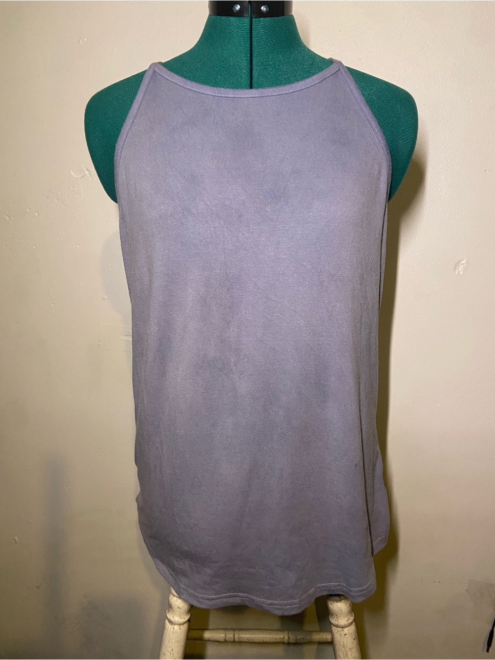 Lou Keith Dusty Lavender Halter Neck Tank Top Casual Summer Beach Festival Boho‎